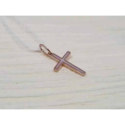 Золотий хрестик Харківська ювелірна фабрика з емаллю. 11589-МЕБЕЛ - фото 2