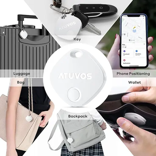 Atuvos Smart Bluetooth Air Tracker 1 Pack, Keys Finder работает с Apple Find My (только iOS), локатор предметов для ключей - фото 5
