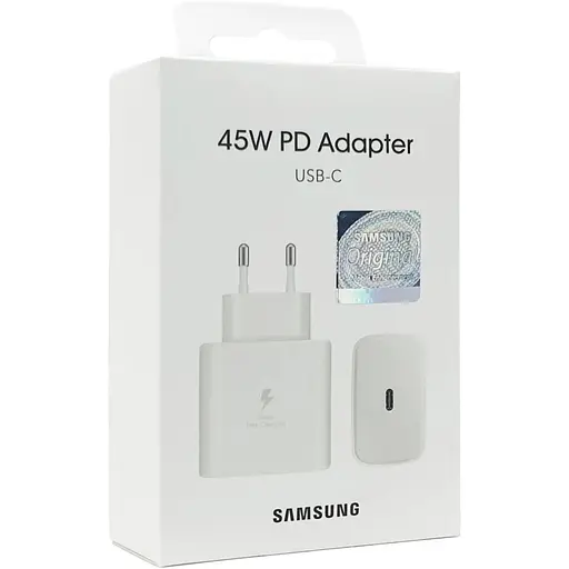 Блок живлення Samsung Type-C PD 45W 1:1 PD/PPS 3.3-11.0V White - фото 2