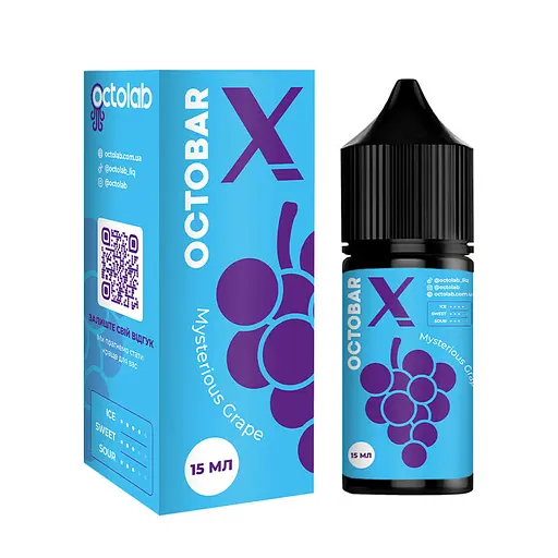 Набор компонентов для самозамеса солевой заправки Octobar X 30 мл Mysterious Grape Виноград, 0-65 мг (17898)