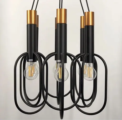 Люстра з плавних, проте строгих ліній з відкритою лампою | Арт. ZL 1096/6 | Line F - фото 1