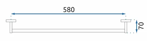 Вішалка одинарна для рушника Rea Erlo 01 gold REA-80002 Золотий - фото 2