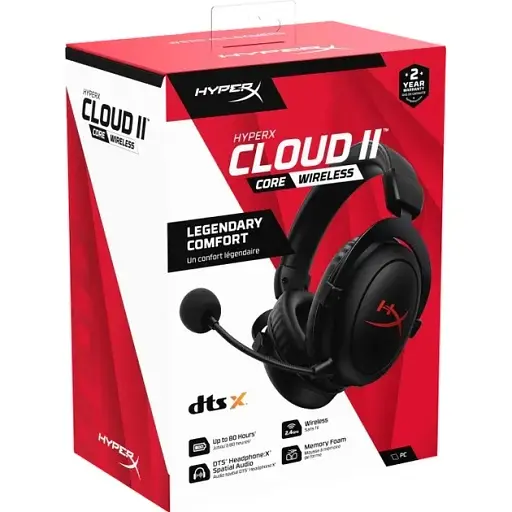 Bluetooth-гарнітура HyperX Cloud II Core Wireless Black (6Y2G8AA) - фото 8