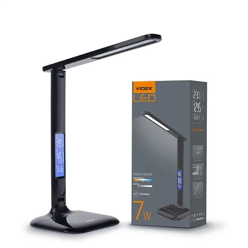 LED лампа настольная VIDEX VL-TF05B 7W 3000-5500K 220V