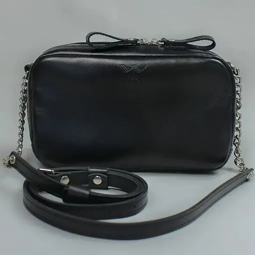 Шкіряна сумка Faith чорна - фото 1