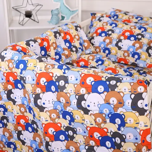 Наволочка MirSon Бязь Kids Time 20-0032 Colored bears 40х60 см (2200009638725) - фото 6