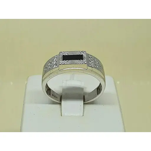 Серебряное мужское кольцо Vegas с фианитами. 60028Р 20,5 - фото 3