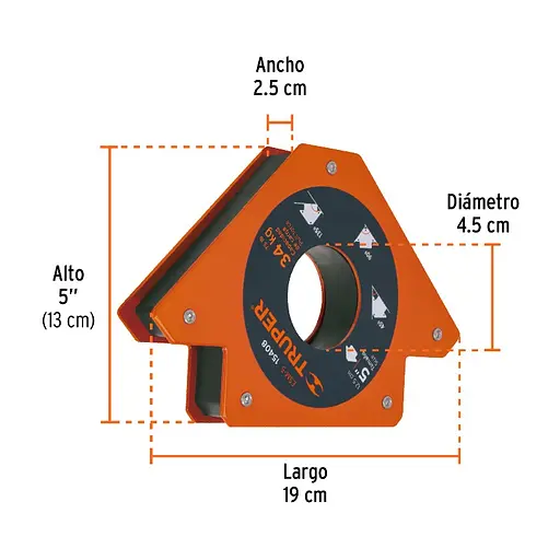 Магнітний кутник Truper ESM-5 для зварювання - фото 3