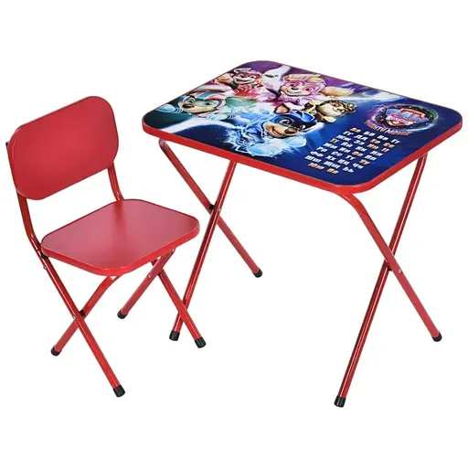 Дитячий столик Bambi M 5961-3 Щенячий патруль складний зі стільчиком та укр. абеткою