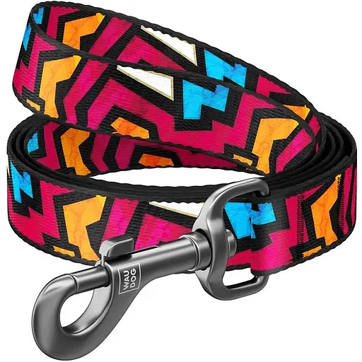 Поводок для собак Waudog Nylon нейлоновый, рисунок "Граффити"