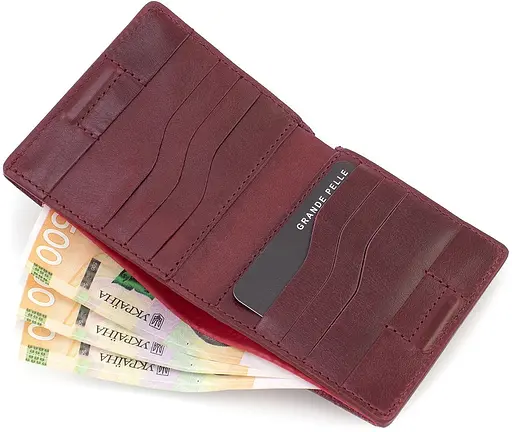 Женский кожаный кошелек Grande Pelle 11.5х11.5х3 см acs0024518 - фото 5