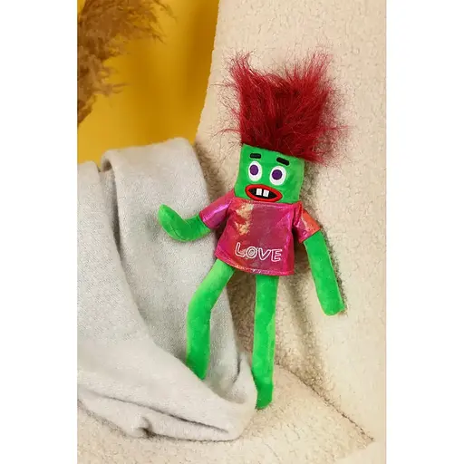 Мягкая игрушка с однотонными волосами «сосиска» 40 см K6004 Зеленый (2000989511946) - фото 1