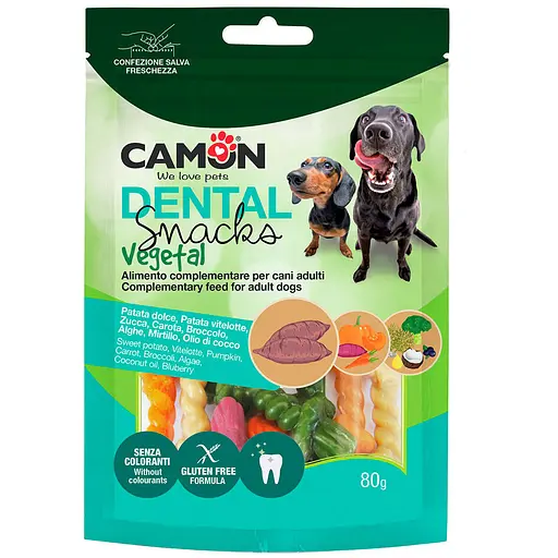 Ласощі для собак Camon Dental Snak Mix вузлова кістка з солодкої картоплі 80 г