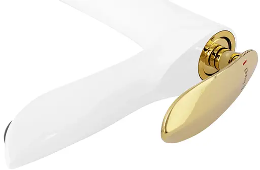 Смеситель для умывальника Rea Orbit высокий белый/золото REA-B2053 Белый - фото 4