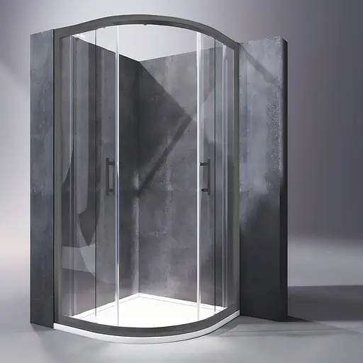 Душевая кабина без поддона Koer SR SC04-90x90x195-TR-07 прозрачное стекло Easy Clean 5 мм, graphite KR5362, Универсальная, прозрачная , графит - фото 8