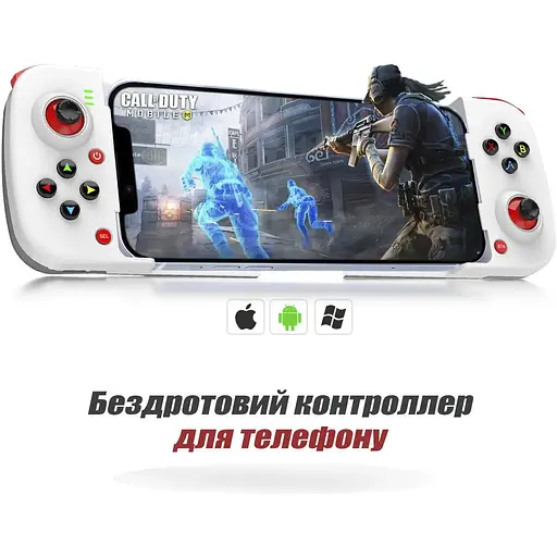 Джойстик блютуз геймпад беспроводной игровой контроллер для iOS Android белый - фото 2