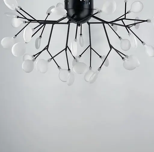 Стельова каскадна люстра на 36 плафонів в чорному кольорі Line.F Колір плафона Графітовий - фото 5