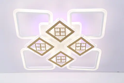 Люстра світлодіодна VALESO V K39930-4+4+1 WT+gold з пультом - фото 4