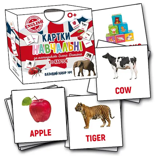 Карточки обучающие Гленна Домана №1 ENGLISH Мастер MKD0021, 70 карточек - фото 1