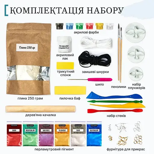 Большой набор для создания украшений "Птицы" Alexes GL-008 из пластической глины - фото 2