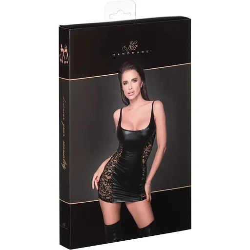 Платье Noir Handmade F229 Powerwetlook dress With lace inserts - M - фото 4