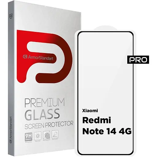Защитное стекло ArmorStandart Pro Full Glass для Redmi Note 14 4G Black (ARM79679) [127664]