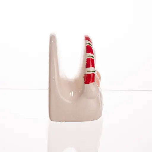 Серветниця Yiwu на стіл новорічна кухонна Santa Ø15 см порцелянова CR-1-37 - фото 5