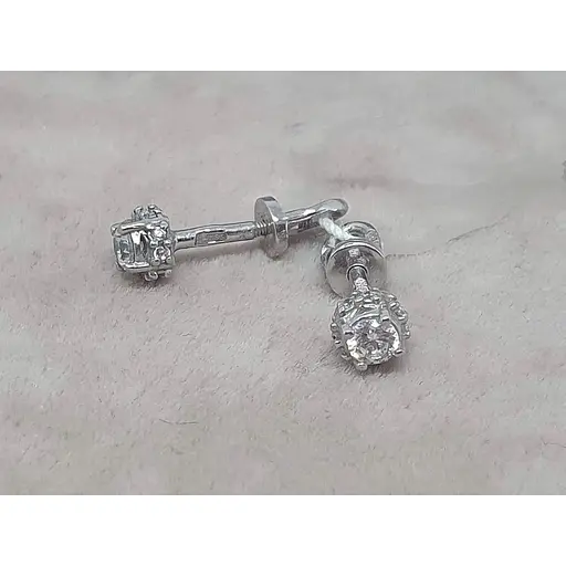 Золоті сережки-пуссети Гаразд з фіанітами. 3533382Б - фото 2