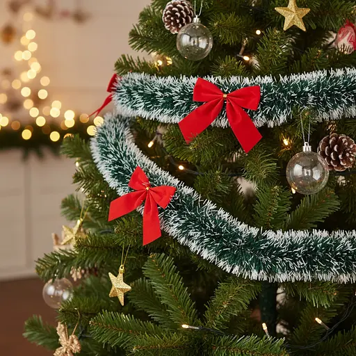 Мішура новорічна Yiwu з бантами 200 см (863953) - фото 2