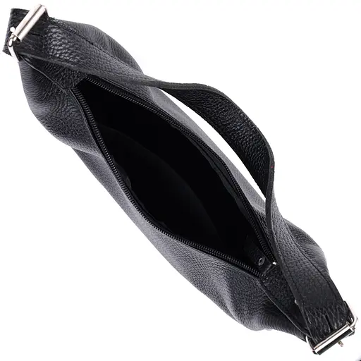 Сумка багет Shvigel с регулируемым ремнем из зернистой натуральной кожи 26х13х6.5 см sum0027030 - фото 7