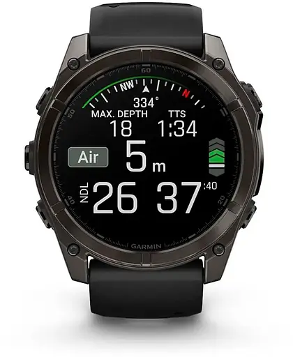 Смарт-часы Garmin Fenix 8 47mm AMOLED Sapphire Carbon Gray DLC Titanium with Black Silicone Band (010-02904-29) EU - фото 7
