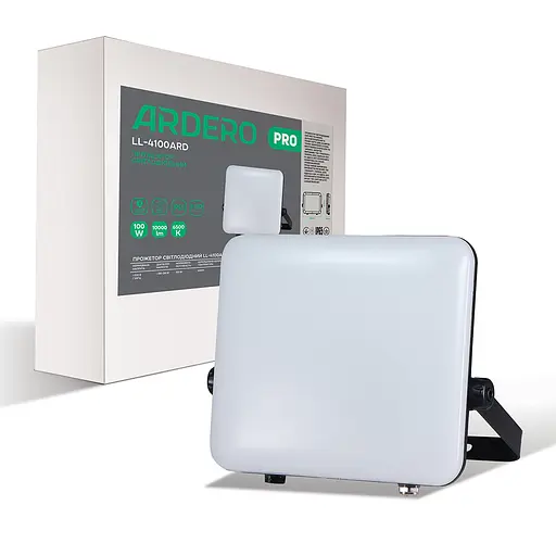 Світлодіодний прожектор Ardero LL-4100ARD PRO 100Вт 6500K чорний - фото 1