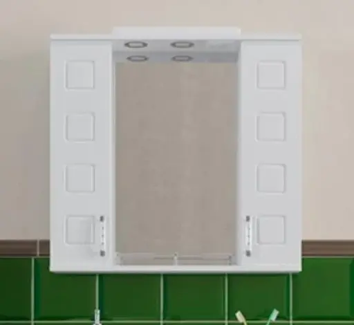 Дзеркало з 2-ма шафками ПіК Корфу Z-11 75 см Білий 30412 - фото 4