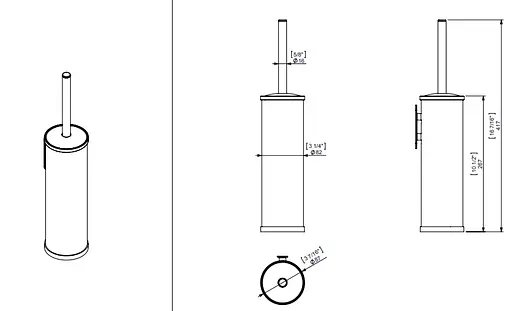 Ершик для унитаза Sonia TP Black 168200, Черный - фото 4