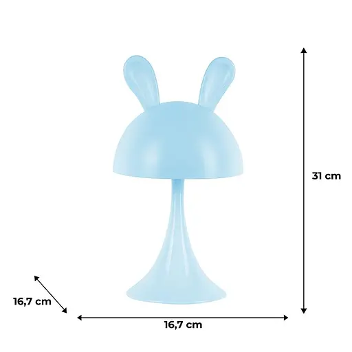 Світильник-нічник Kite  LED з акумулятором Simple Bunny блакитний (K25-317-1-3) - фото 5