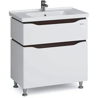 Тумба підлогова Sanwerk Алесса 80 венге з умивальником Idea (MV0000875) Венге - фото 1