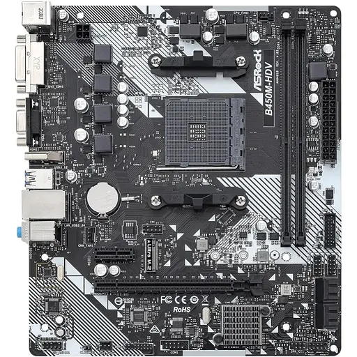 Материнская плата ASRock B450M-HDV R4.0 Socket AM4