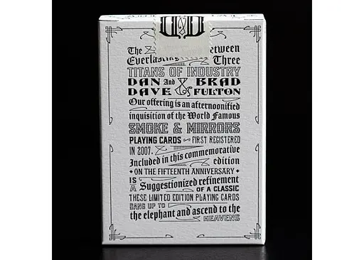 Карти гральні United States Playing Card Company Smoke & Mirrors 15th Anniversary Editon - Smoke (white box) (ВР_SMAES) - фото 3