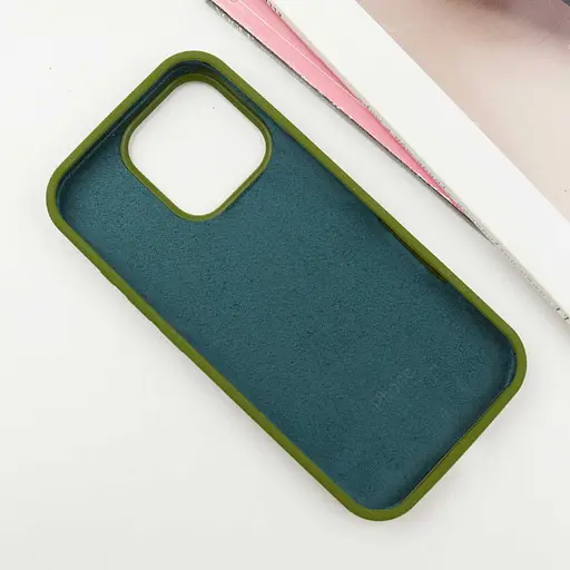 Чохол Epik Silicone Case Full Protective AA для Apple iPhone 16 Pro Max 6.9 Зелений/Dark Olive - фото 3