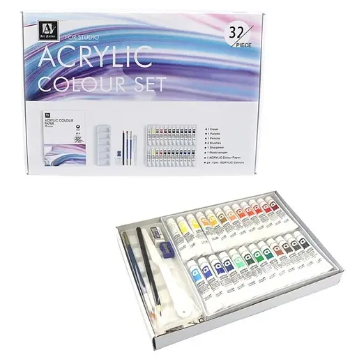 Набір для творчості "Art Nation" Bambi A32, 24 кольори по 12 мл, палітра - фото 1