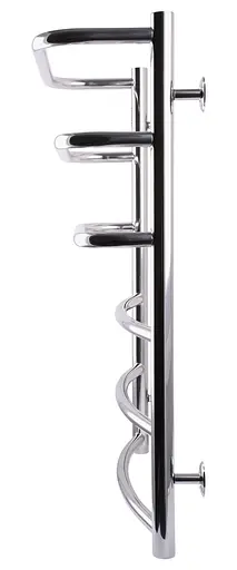 Водяна рушникосушка Unio LКD W 700-500-6 Драбинка Каскад Дуга, Хром - фото 3