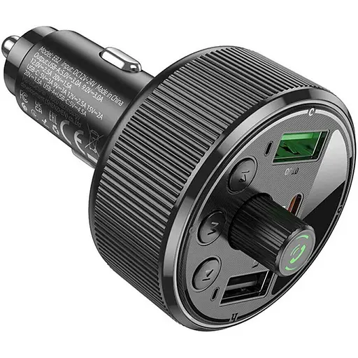 FM-трансмітер Hoco E82 Guerrero Black [116010] - фото 5