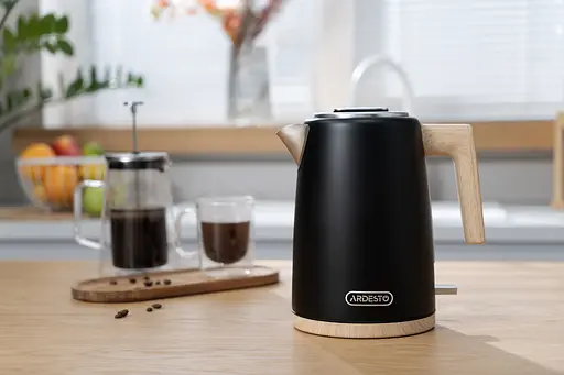 Ardesto Электрочайник EKL-F420WWD, 1.7л, металл, мат, Strix, черный - фото 10