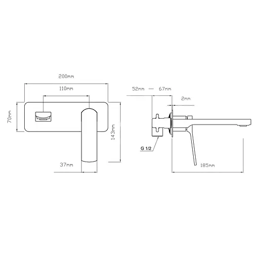 Смеситель для умывальника Qtap Slavonice скрытого монтажа QTSLA273CRM45919 Chrome - фото 2