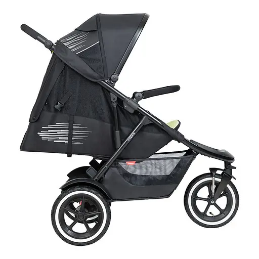 Беговая коляска для погодок и двойни Phil&Teds Sport + вкладка, серый - фото 5