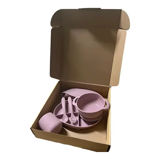 Набор силиконовой посуды для прикорма детей, 6 предметов, Plum - фото 2