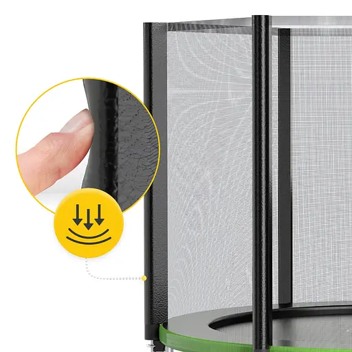 Батут с наружной сеткой 4FIZJO Classic 8FT 252 см Black/Green (P-5907739314123) - фото 5