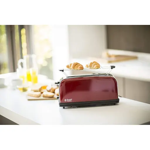 Тостер Russell Hobbs Classic, 1100Вт, метал, довгі слоти, червоний - фото 9