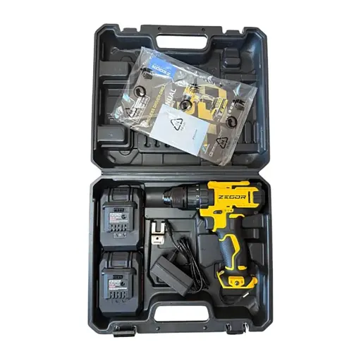 Шуруповерт профессиональный аккумуляторный Zegor CDP-21/21В/37 Нм/две скорости/2 батареи 21 В 2 Ач/реверс/подсветка/кейс
 - фото 6