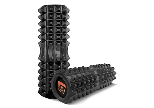 Массажный ролик EasyFit Solid Roller v.1.2s 33х13 см черный (EF-2052-BK) - фото 2
